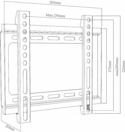 Stell Accessories SHO B301 Επιτοίχια έως 40" και 15kg