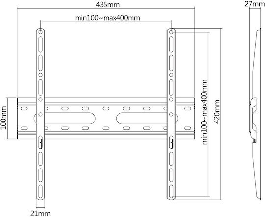 Sbox PLB-2544F-2 Βάση Τηλεόρασης Τοίχου