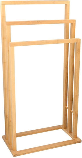 Triple Floor Standing Bathroom Freestanding Towel Rack ​42x81.5cm Brown