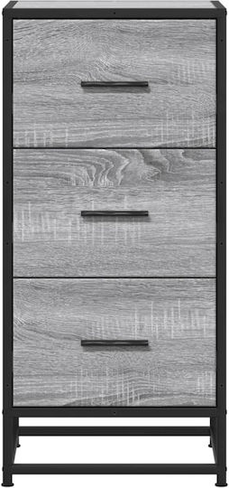 Office Storage Drawer from Wood & Metal Grey Sonoma 35.5x35x76cm