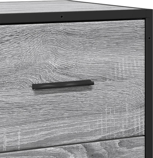 Office Storage Drawer from Wood & Metal Grey Sonoma 35.5x35x76cm