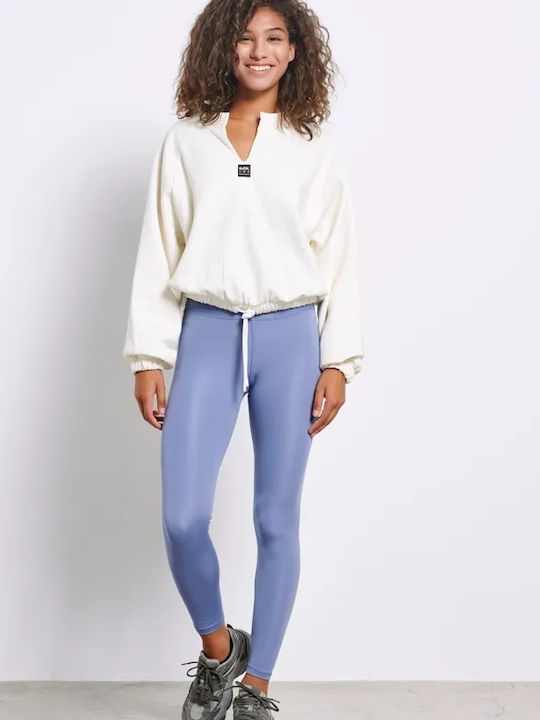 Women's Training Legging High Waisted Fleece Lining Blueberry