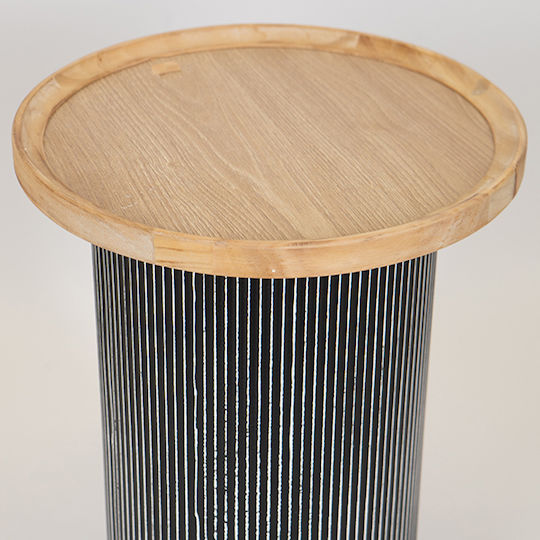 Beistelltisch Natur, Schwarz Beistelltisch Natur, Schwarz