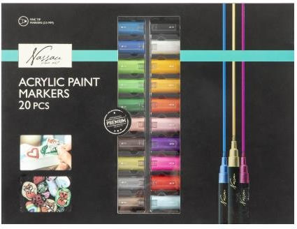 Nassau Fine Art Zeichenmarker 2.5mm Dünne Set 20Stück