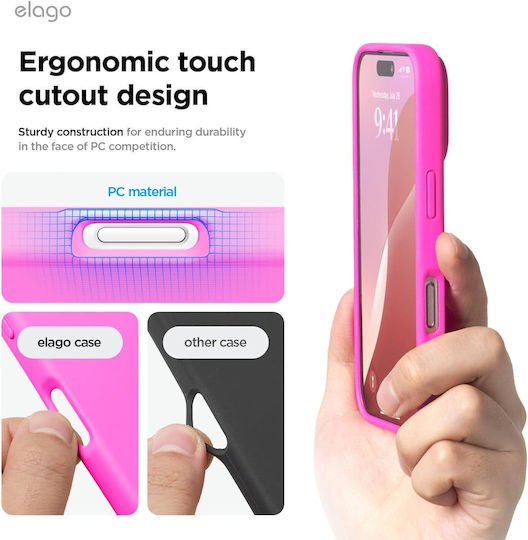 Elago Premium Liquid Back Cover Σιλικόνης Ροζ (iPhone 16 Pro)