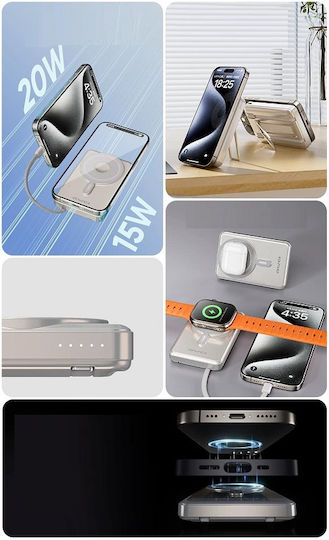 Awei P92K MagSafe Power Bank 10000mAh 20W Ασημί