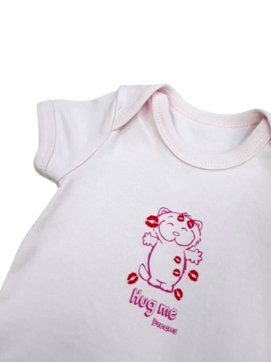 Pretty Baby Baby Bodysuit Underwear Short-Sleeved Hug Me Pink