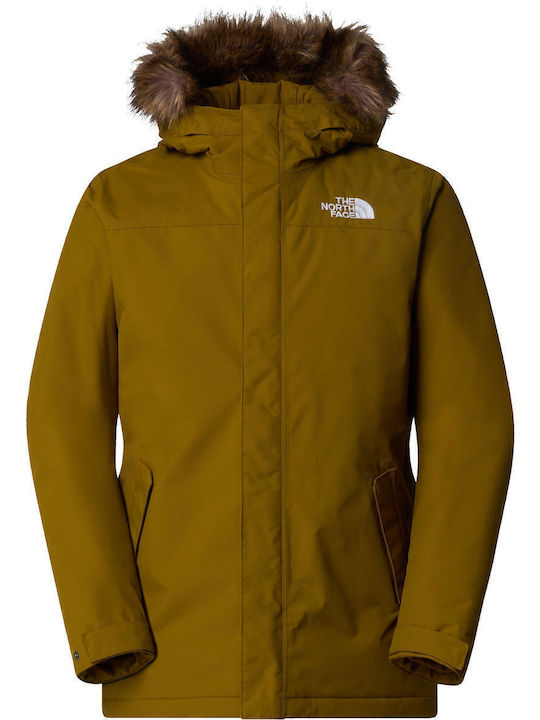 Recycled Zaneck Winter Jacket Parka Waterproof and Windproof Moss Green