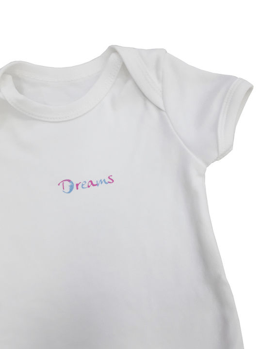 Pretty Baby Baby Bodysuit Underwear Short-Sleeved Dreams White