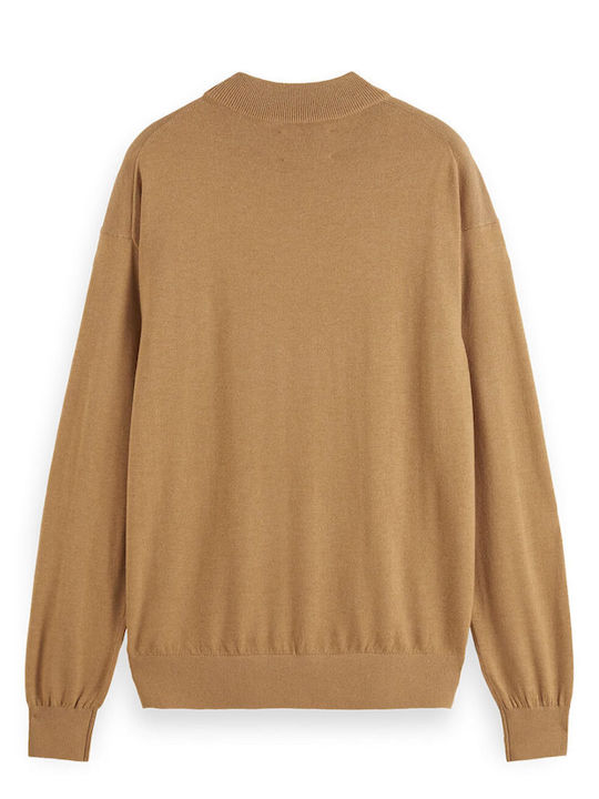 Scotch & Soda Neck Men's Sweater Light Camel