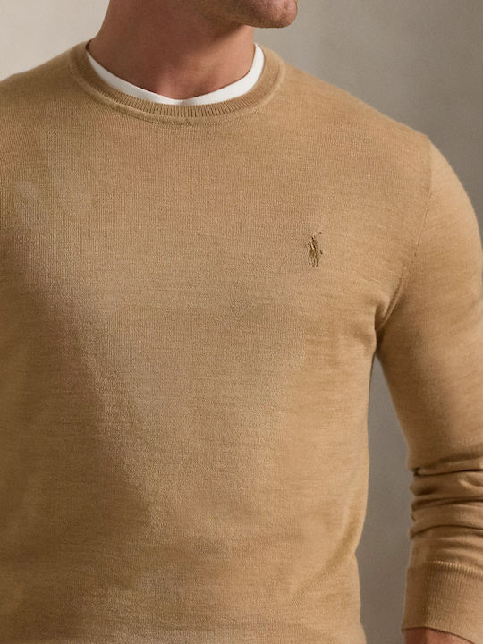 Ralph Lauren Men's Sweater Polo Camel Melange