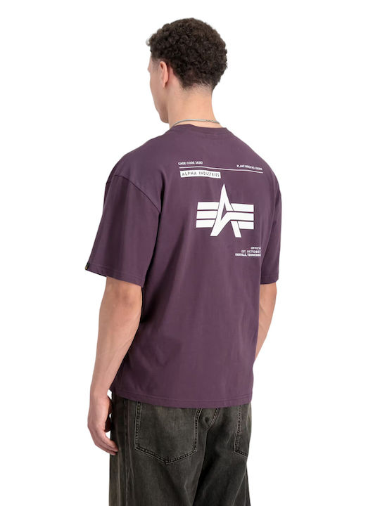 Alpha Industries Herren T-Shirt Kurzarm Purple