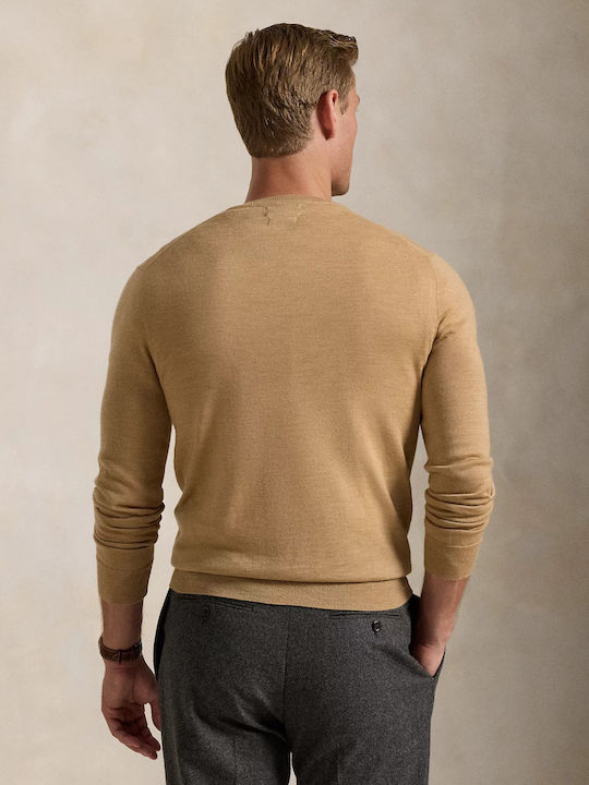 Ralph Lauren Men's Sweater Polo Camel Melange