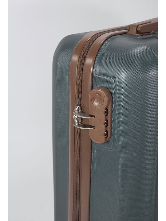Benzi Benzi Hard Green Travel Suitcases with 4 Wheels Set of 3 Pieces