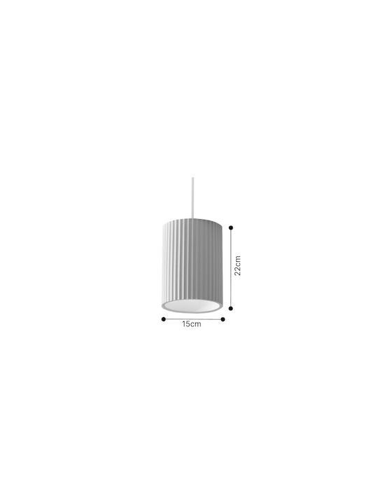 Inlight Pendant Light White with Socket E27 15x15x22cm