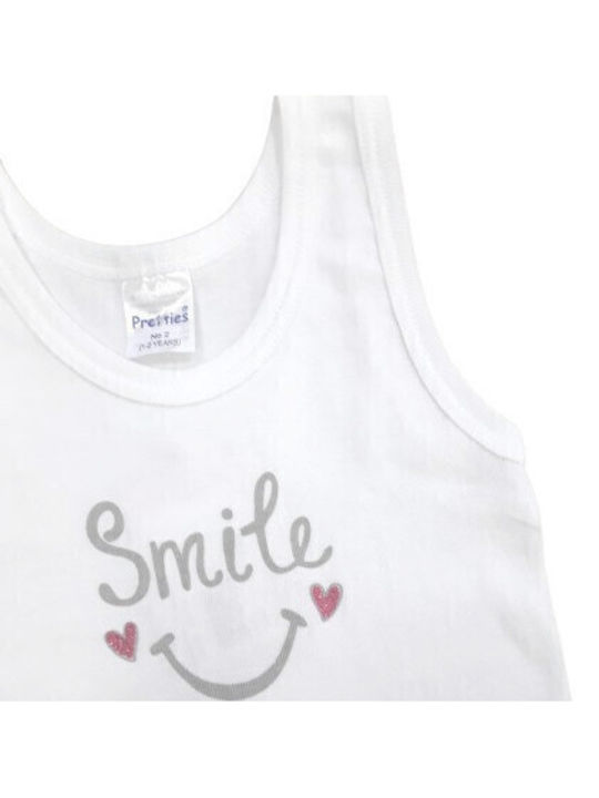 Pretty Baby 47541 Kinder-Unterhemd Tank-Top White - Smile