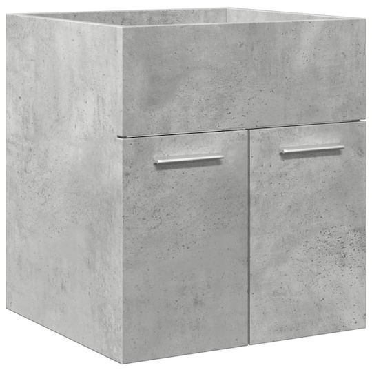 vidaXL Waschtisch ohne Waschbecken mit Spiegel L41xB46xH38.5cm Grey Concrete