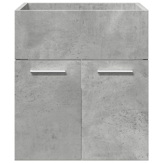 vidaXL Waschtisch ohne Waschbecken mit Spiegel L41xB46xH38.5cm Grey Concrete