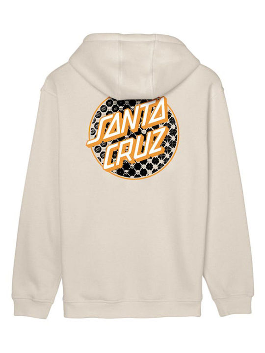 Santa Cruz Men's Sweatshirt with Hood and Pockets Chalk