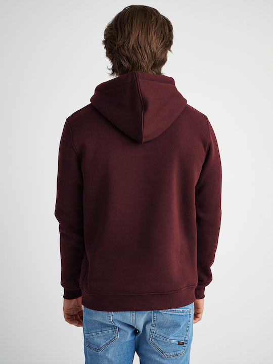 Edison Sweatshirt with Hood Bordeaux