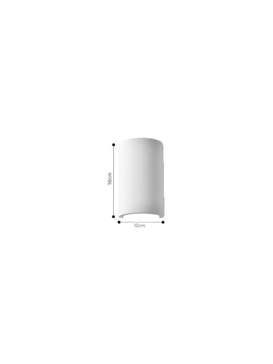 Inlight Lamp Wall with Socket G9 White 21.5x10x6cm