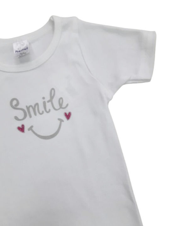 Pretty Baby 47542 Kids' Undershirt Short-sleeved White - Smile