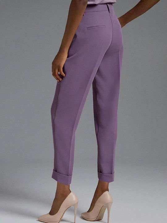 Women's Fabric Trousers Regular Fit Amethyst Purple