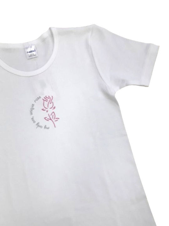 Pretty Baby 47542 Kids' Undershirt Short-sleeved White - Roses