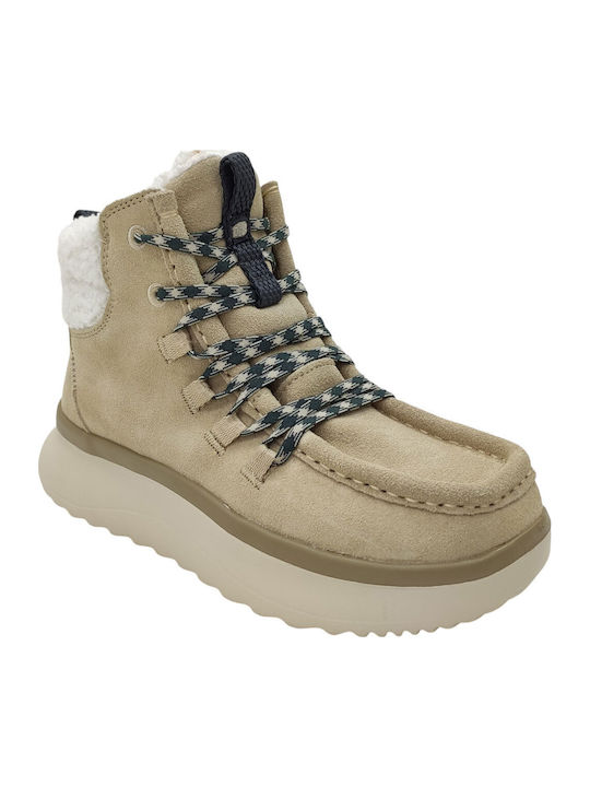 Wendy Peak Suede Γυναικεία Μποτάκια Μπεζ