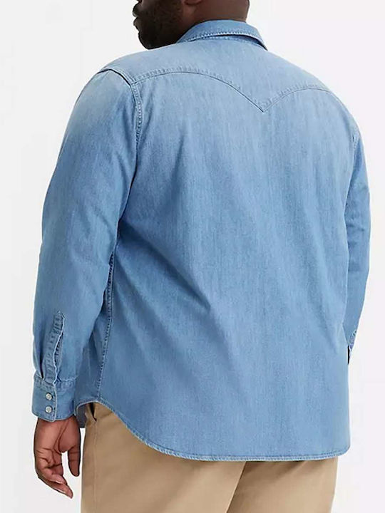 Levi's Bumbac Cămașă Indigo Stonewash - Blue