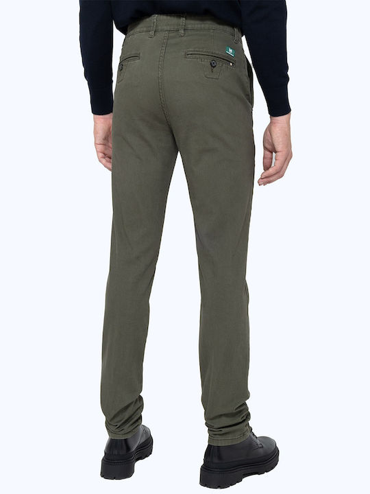 The Bostonians Men's Trousers in Regular Fit Oil Green