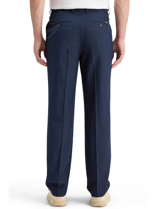 Scotch & Soda Fit Pleated Men's Trousers Chino in Relaxed Fit Night