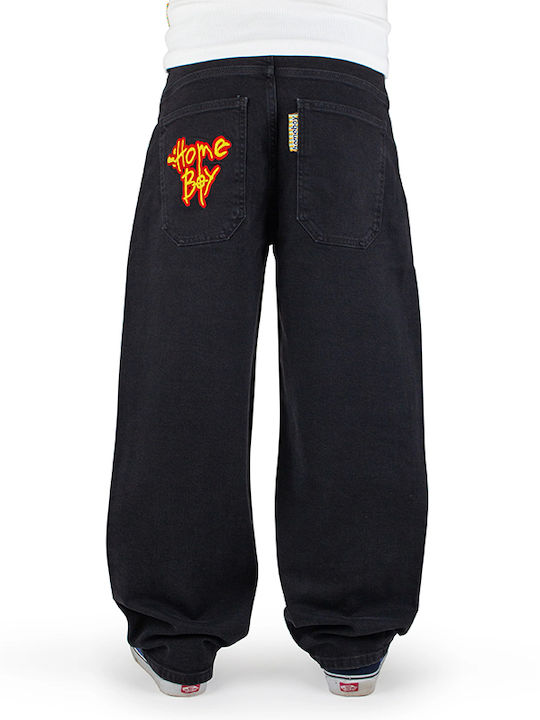 Homeboy X-tra Men's Jeans Pants in Baggy Line Washed Black, Μαύρο