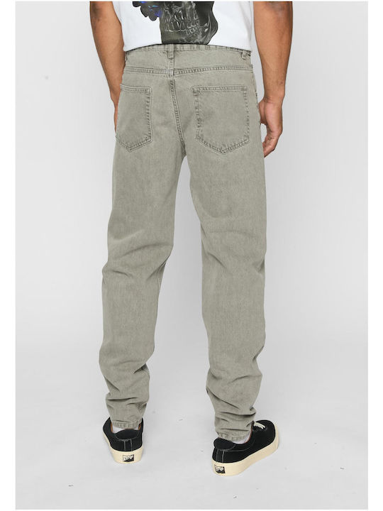 Herren Jeanshose mit Lose Gerade Anwendung Hellgrau