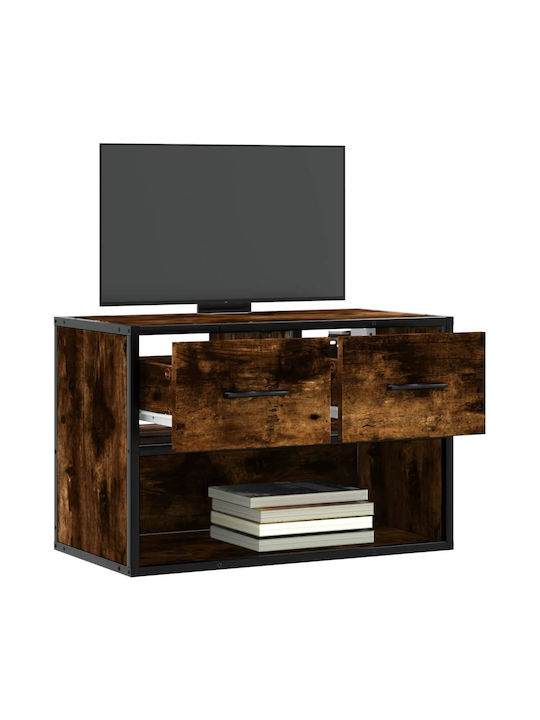 TV Stand from Metal & Wood Smoky Oak L60xW31xH39.5cm