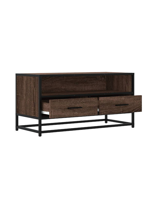 TV Stand Made of Metal and Brown Oak M80xD34.5xH40cm