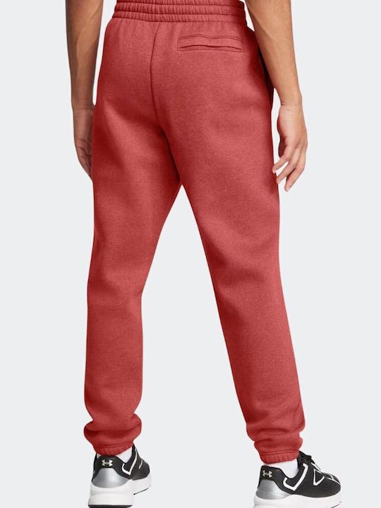 Under Armour Men's Fleece Sweatpants with Rubber Terracotta