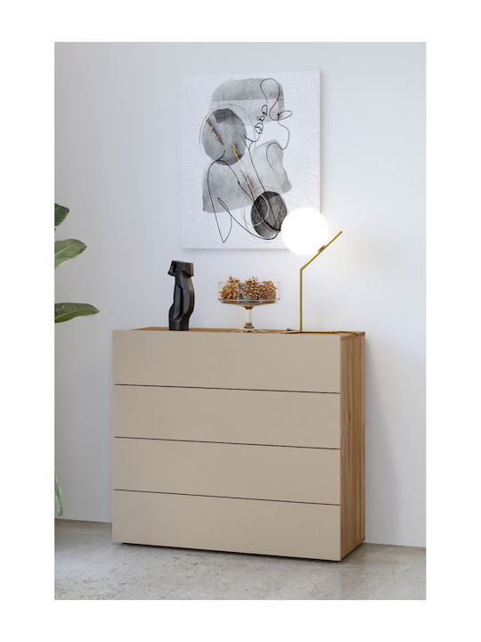 Shizen Wooden Chest of Drawers Black 100x40.5x91cm