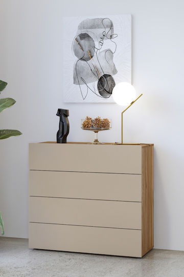 Comoda pentru Dormitor Shizen Neagră 100x40.5x91buc