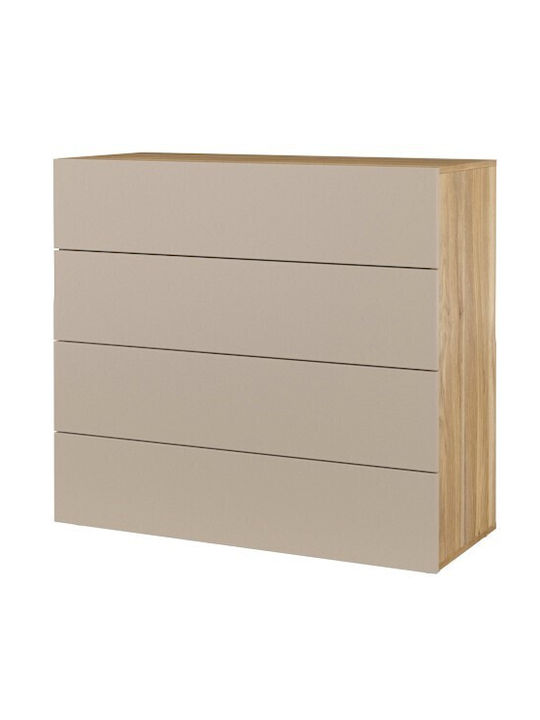 Shizen Wooden Chest of Drawers Black 100x40.5x91cm