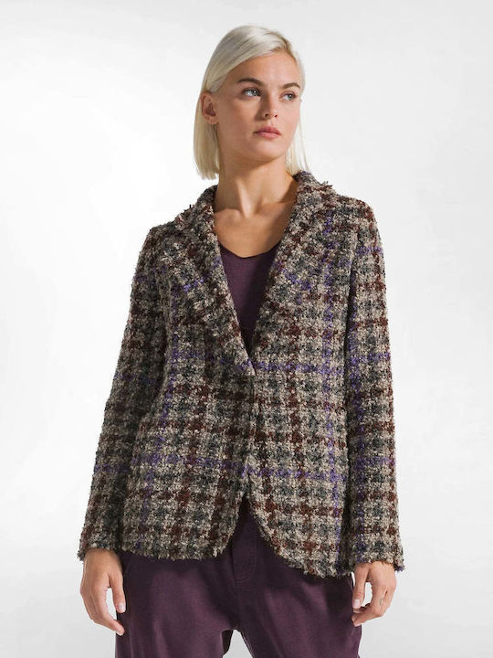 Deha Blazer pentru femei Tweed Sacou Coffee