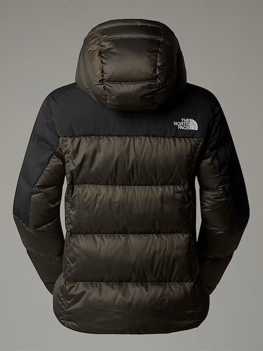 The North Face Diablo Women's Short Lifestyle Jacket for Winter with Hood Brown