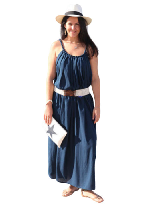 D'DBalears Women's Maxi Dress Blue Marin