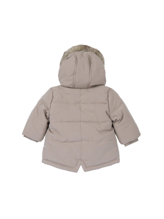 Chicco Kinderjacke mit Futter & Kapuze Beige