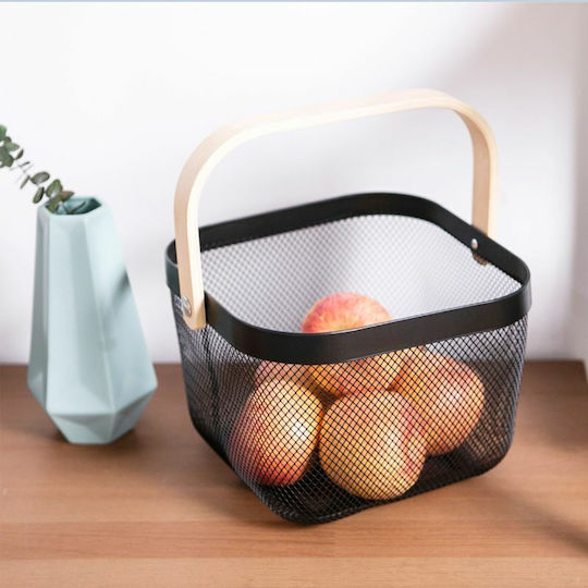 Плодова кошница Метал Сив 26x19x27бр