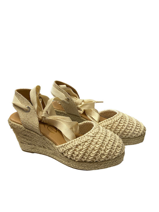 Exe Damenplattformen im Espadrilles-Stil Beige