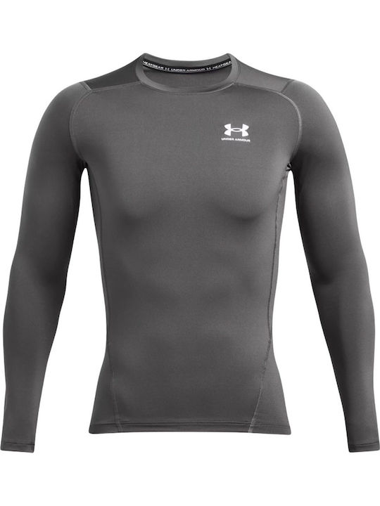 Under Armour Heatgear Ανδρική Ισοθερμική Μακρυμάνικη Μπλούζα Compression Γκρι