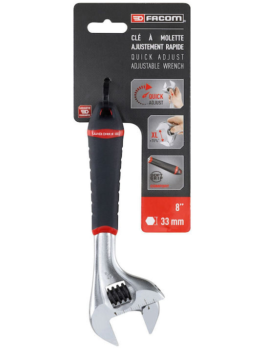 Facom French Wrench with Anti-Slip Handle 209mm 8"