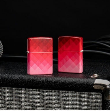 Zippo Pixel Windproof Flame Lighter in Red Color