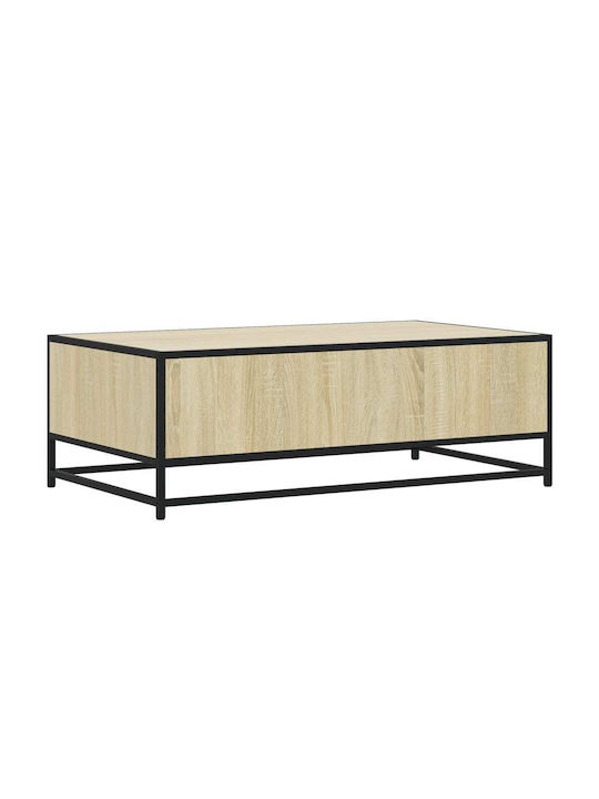 Rechteckiger Zentraler Kaffeetisch aus Holz Sonoma Eiche M100xB57xH35cm